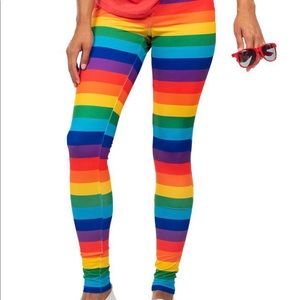 🌈  Tipsy Elves Rainbow Leggings Medium. 🌈